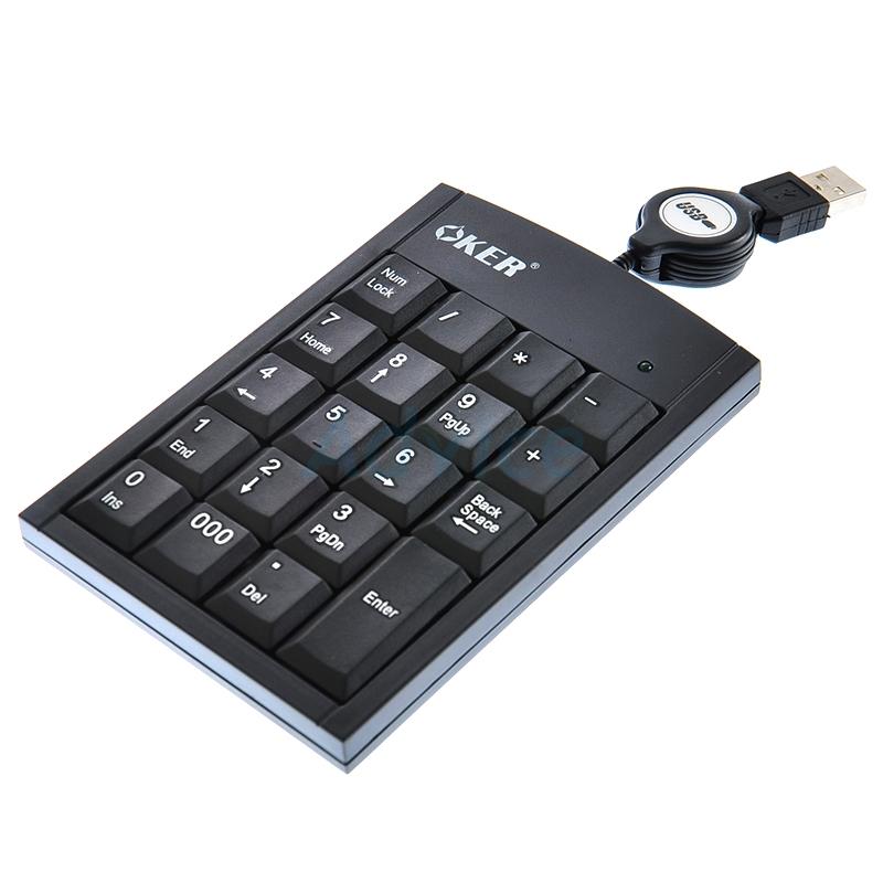 Numberic Keypad 2017 (Black) 'OKER' USB / 19 Keys ประกัน 1Y