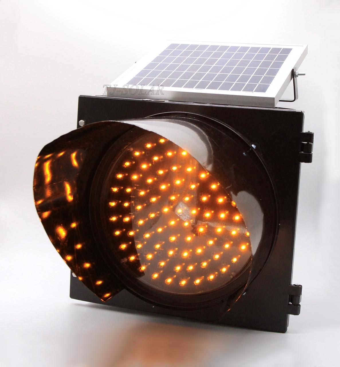 TJ-SOLAR Solar Warning Light ไฟสัญญาณเตือน 90 LED พลังงานแสงอาทิตย์ สัญญาณเตือนไฟกระพริบในการก่อสร้างถนน ไฟกระพริบสัญญาณเตือนความปลอดภัยไฟจราจร (แสงสีเหลือง/สีแดง)