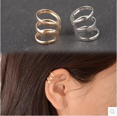 ต่างหู ไม่ต้องเจาะหู ตุ้มหู Punk Rock Ear Clip Men and Women Without Ear Piercings Earrings Party Jewelry Couple Jewelry Acces - 1 ข้าง