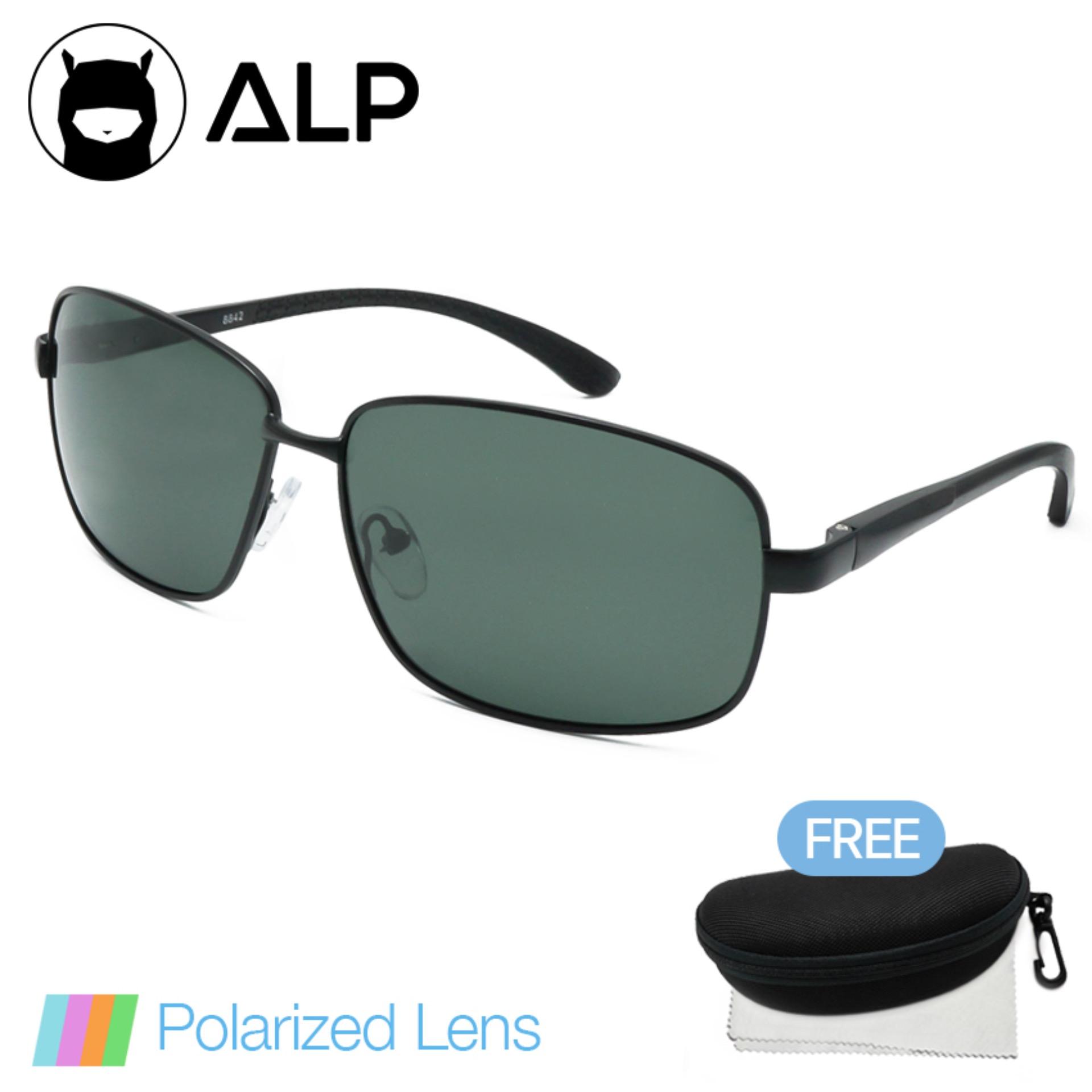 ALP Polarized Sunglasses แว่นกันแดด กัน UV 400 Square Style รุ่น ALP-0111