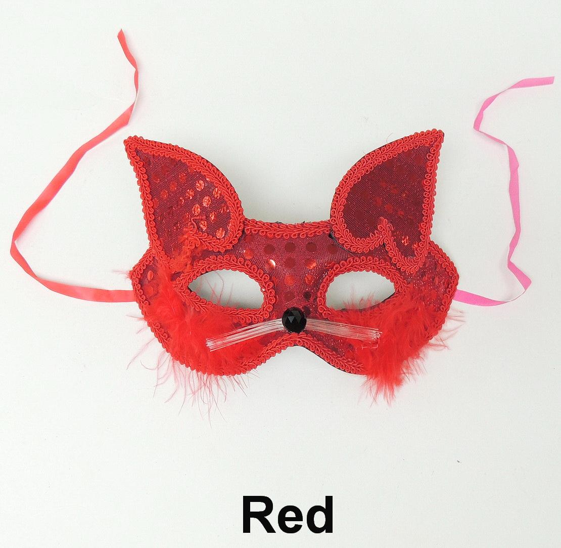 หน้ากากแมวเหมียวสาว ขนปุยเซ็กซี่ครึ่งหน้า หน้ากากแฟนซี ปาร์ตี้หน้ากาก Sexy Cat Mask Fashion Party Eye Masquerade Mask