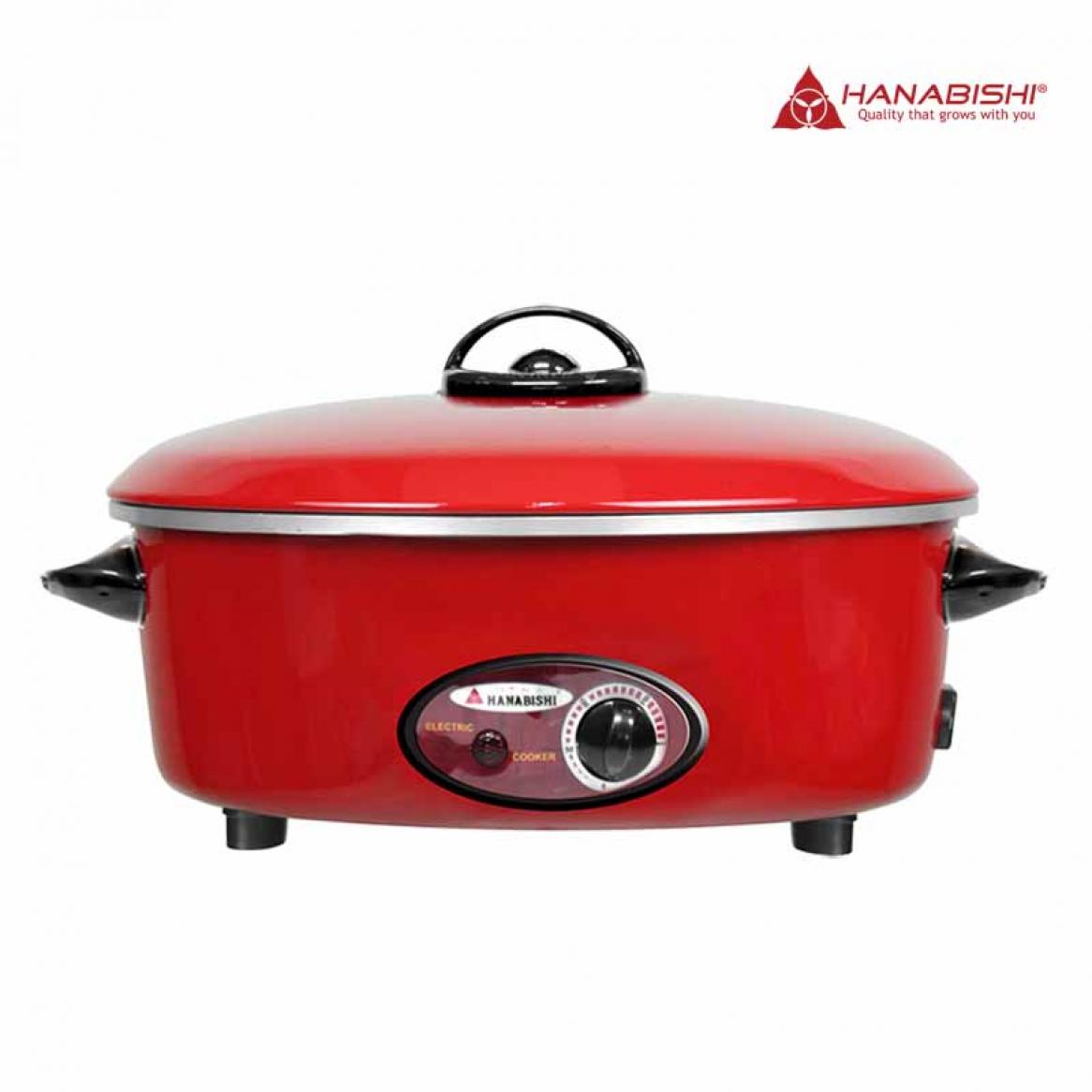 Hanabishi กระทะไฟฟ้า รุ่น HEP-190 - สีแดง Electric Pan  Gill Pans