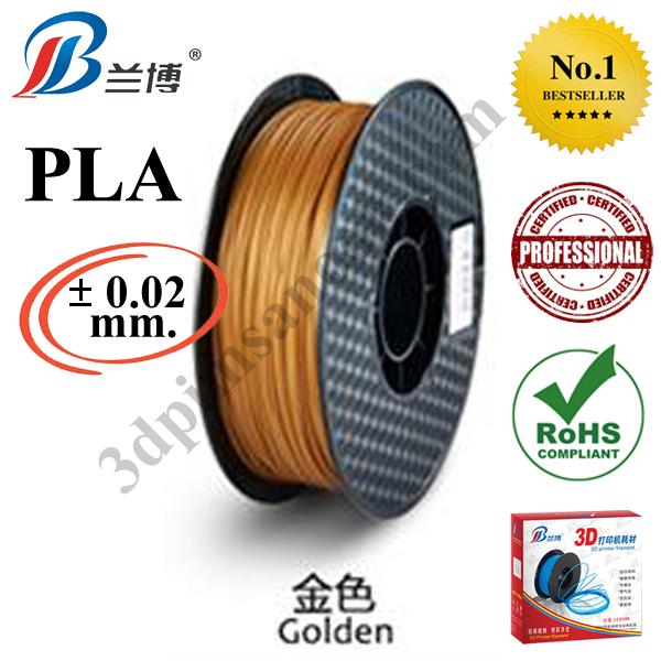 PLA Filament for 3D Printer 1.75 mm. 1 kg. สีทอง