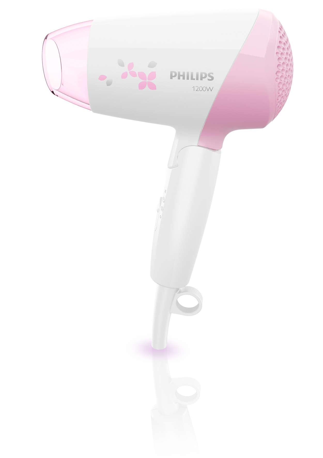 ไดร์เป่าผม PHILIPS รุ่น HP8120 ขนาด 1200 วัตต์ สีชมพู-ขาว