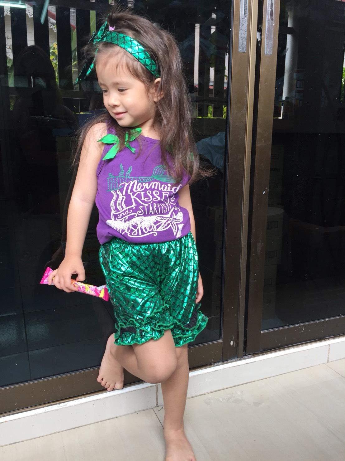 ชุดเช็ท 3 ชิ้น ชุดนางเงือก Mermaid Set ชุดเด็กหญิง ชุดแฟนซี