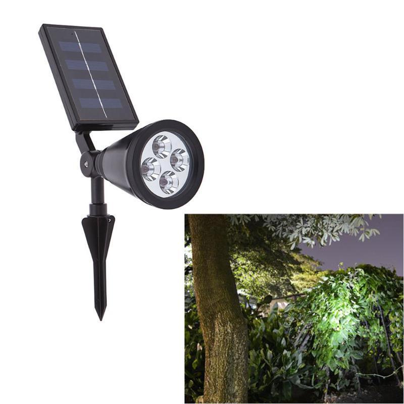 ++สินค้าคุณภาพ++ Outdoor In-Ground Spotlight 4LED Solar Energy Power Garden Lawn Light Lamp