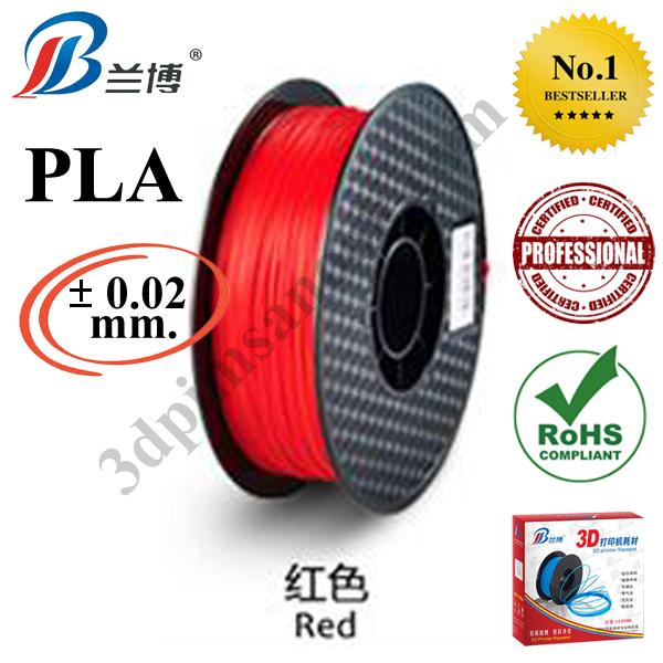 PLA Filament for 3D Printer 1.75 mm. 1 kg. สีแดง