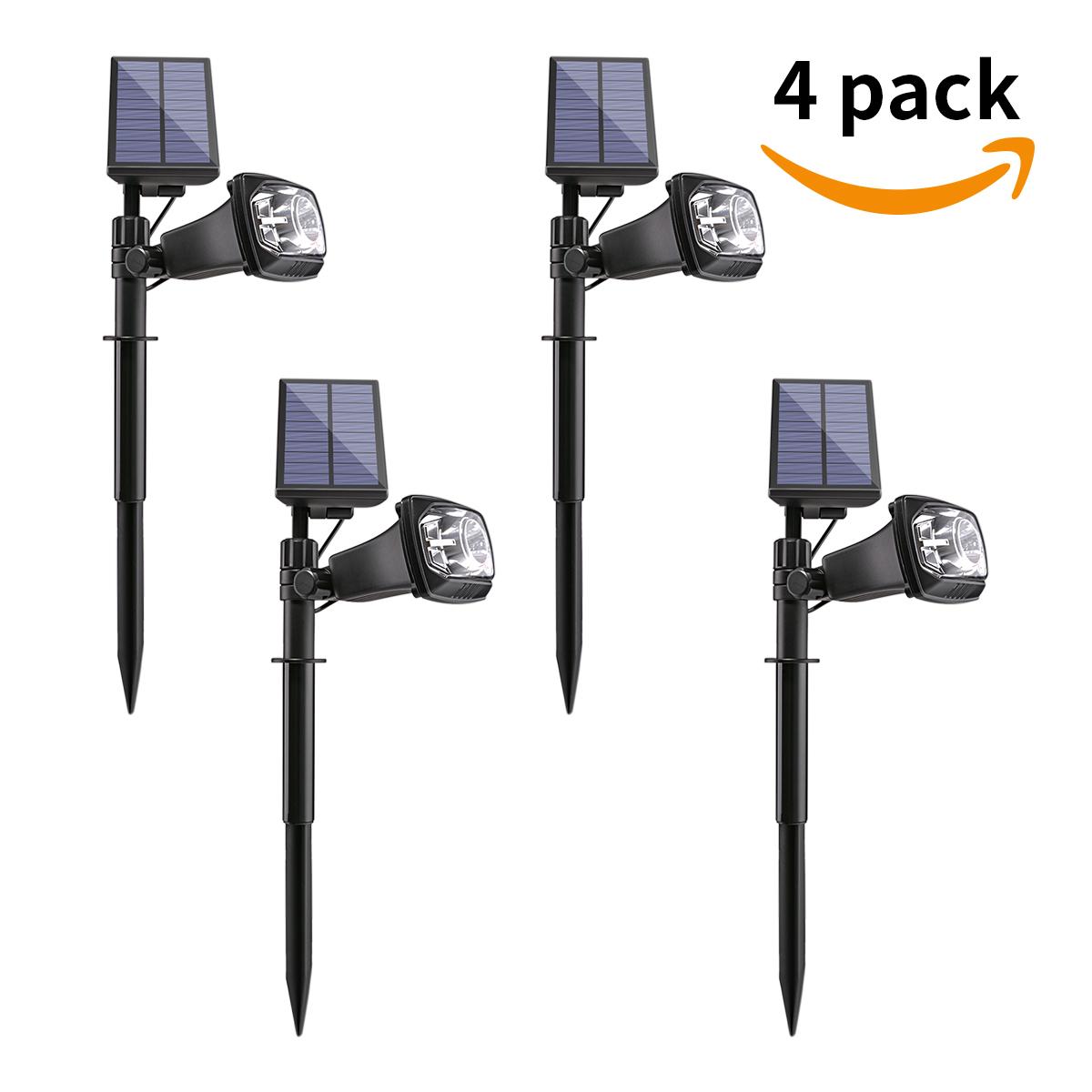 Sunix 5 LED Solar Light Spotlight Outdoor Security Lights for Garden (
4 Pack)