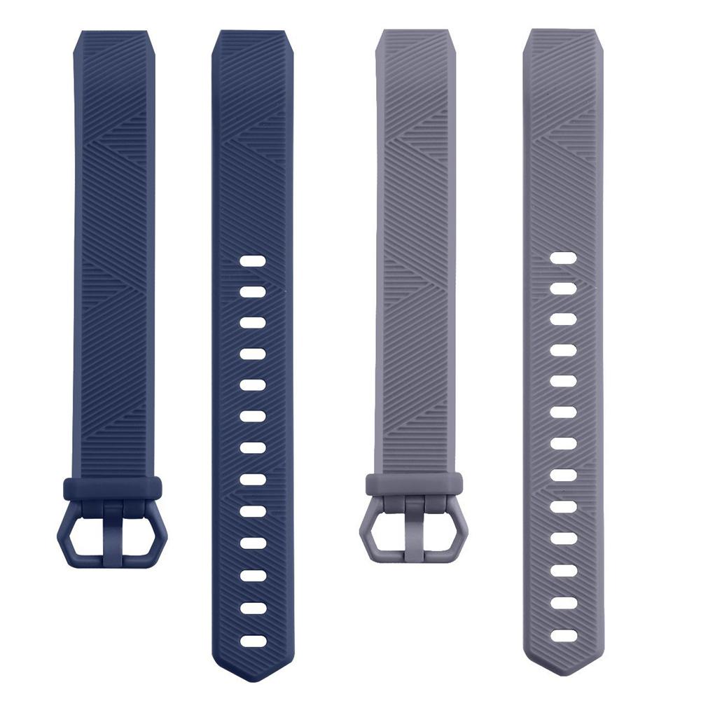 2 pcs Silicone Replacement Wristband Strap for Fitbit Alta HR Fitbit Ace Fitbit Alta Different Color Pack- นานาชาติ