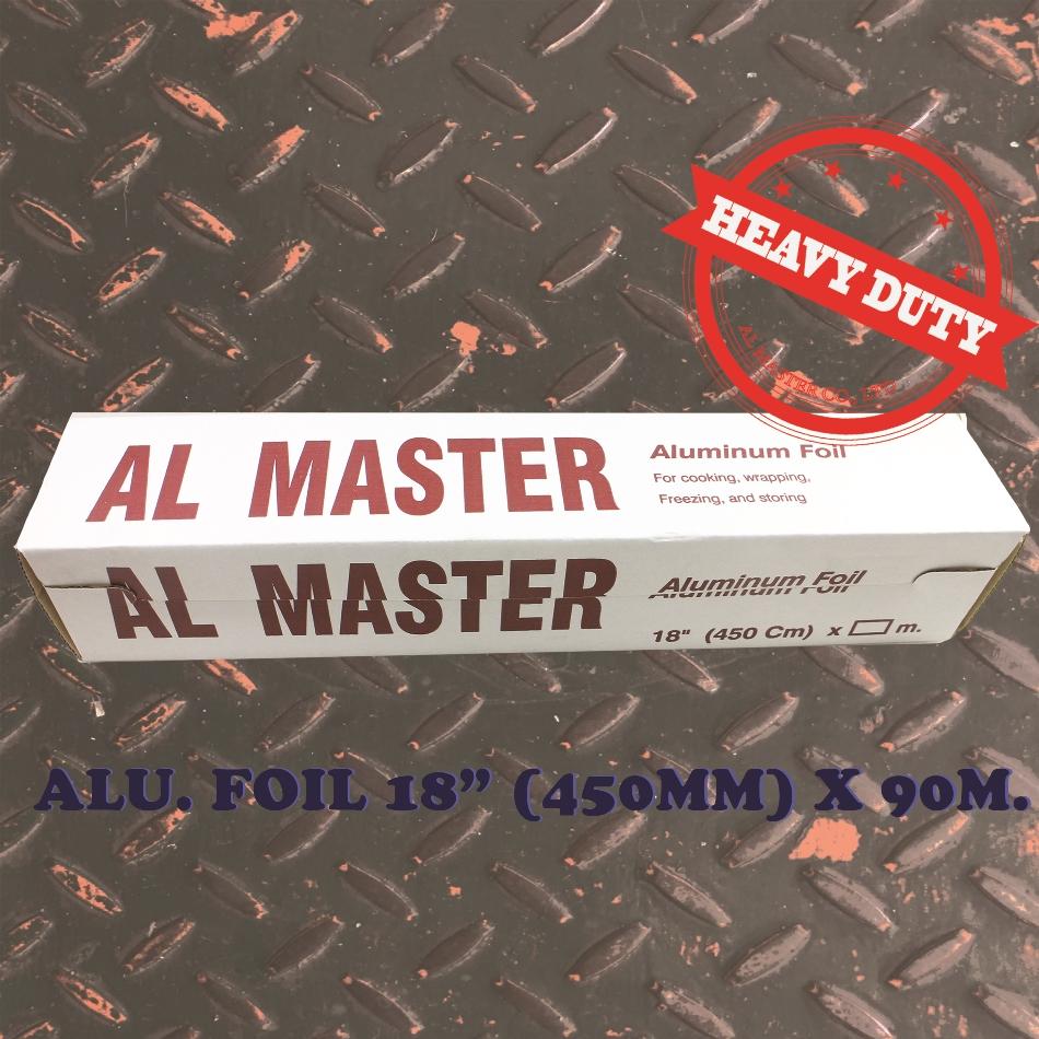 ฟอยล์ห่ออาหาร อัล มาสเตอร์ ขนาดกว้าง 45ซม. ยาว 90 เมตร HEAVY DUTY