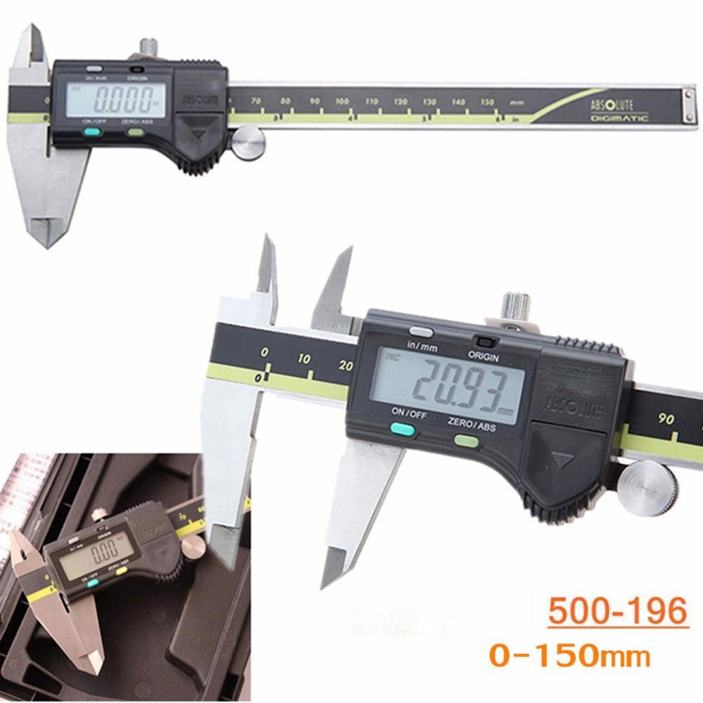 0150mm 0.01mm Digital Electronic Stainless Micrometer Caliper Set LCD Display