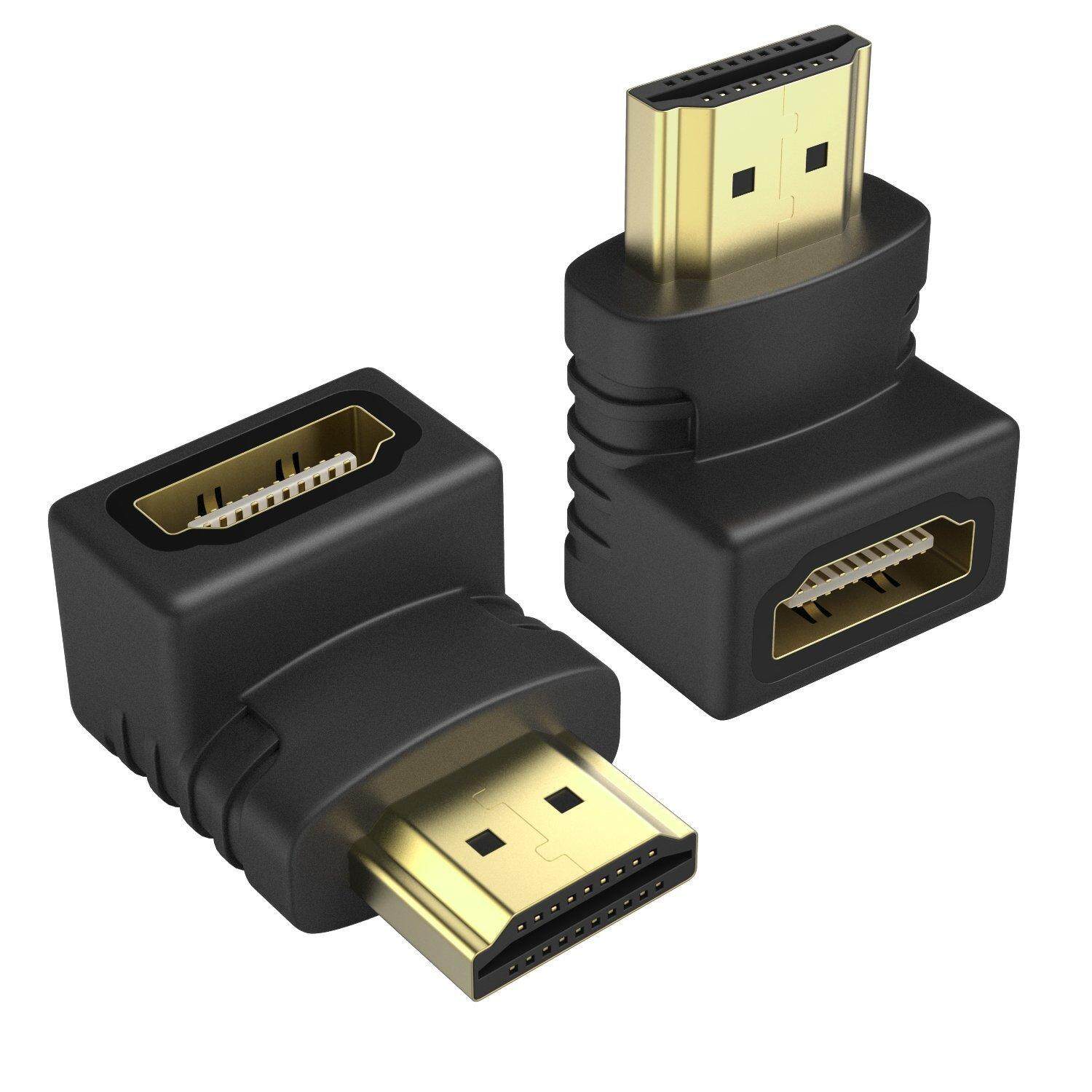 ตัวต่อสาย HDMI แบบงอ สำหรับพื้นที่แคบในการเสียบช่อง HDMI ของทีวี