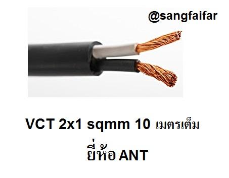 ANT สายไฟดำ หุ้ม ฉนวน 2 ชั้น VCT 2x1 10 เมตร 1ขด