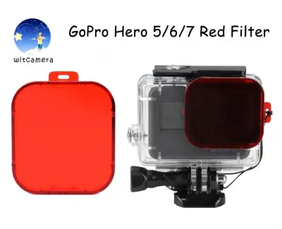 HERO Gear Diving กรองสำหรับ GoPro Hero 5/6/7 การกระทำ Camera (สีแดง) HERO Gear Diving Filter for GoPro HERO 5/6/7 Action Camera(Red)