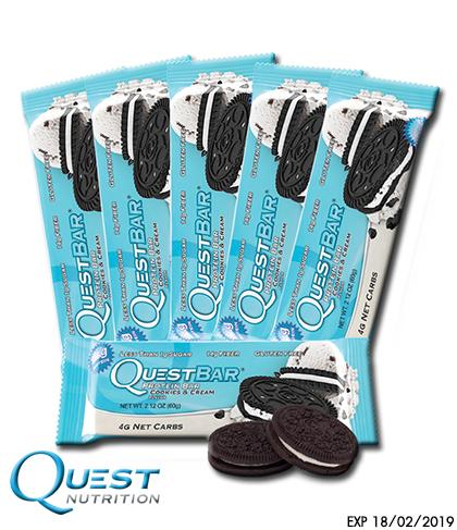 Quest /// Cookies & Cream (1 Bar - 20g) จำนวน 6 Bar