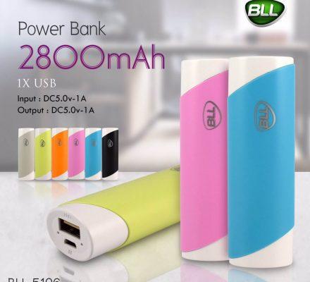 แบตเตอรี่สำรอง BLL Power bank รุ่น BLL - 5106 2800 mAh