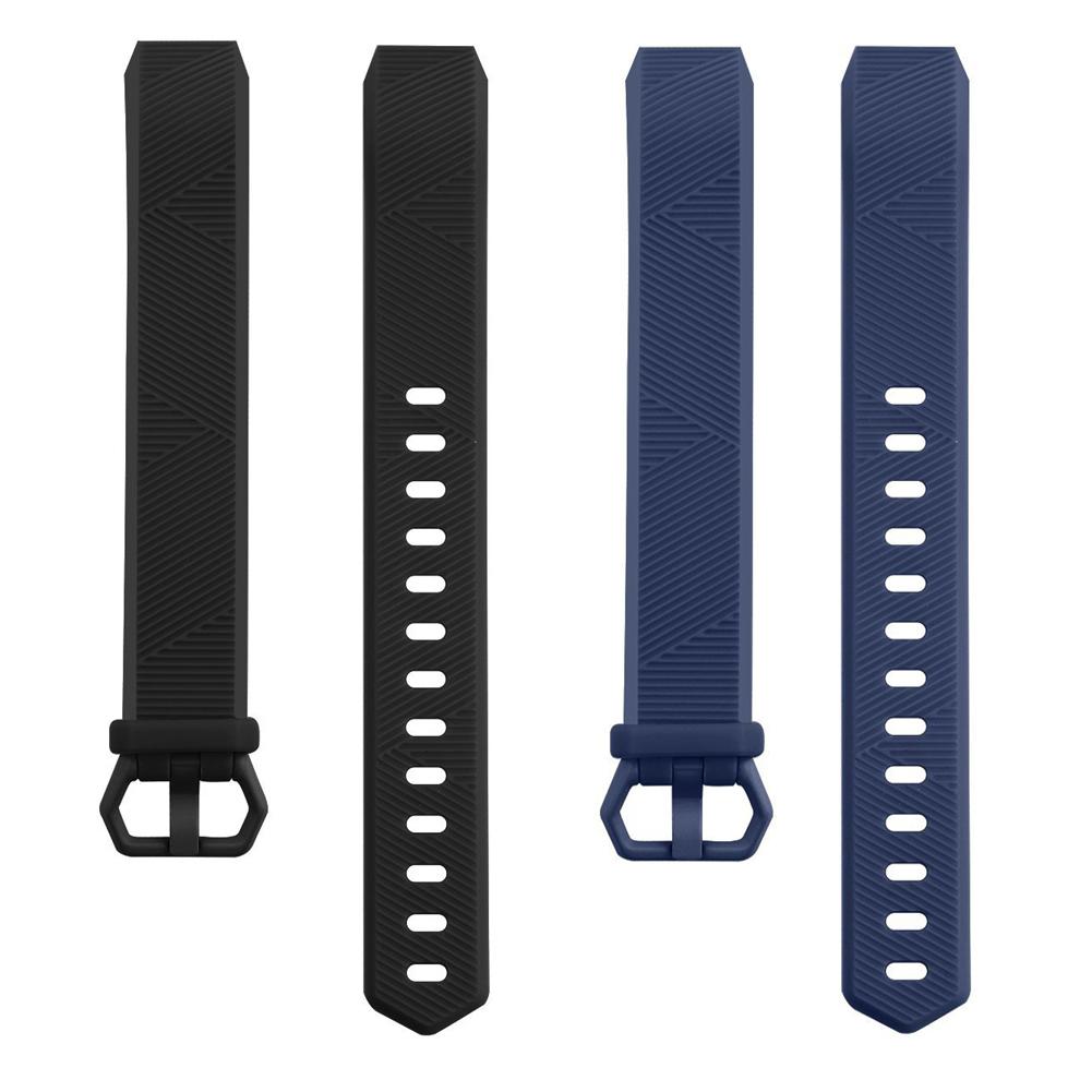 2 pcs Silicone Replacement Wristband Strap for Fitbit Alta HR Fitbit Ace Fitbit Alta Different Color Pack- นานาชาติ