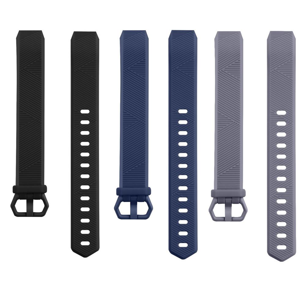 3 Pcs Silicone Replacement Wristband Strap for Fitbit Alta HR Fitbit Alta Fitbit Ace, Different Colors- นานาชาติ