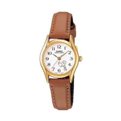 Casio นาฬิกาข้อมือผู้หญิง สายหนัง รุ่น  LTP-1094Q-7B7RDF - สีน้ำตาล