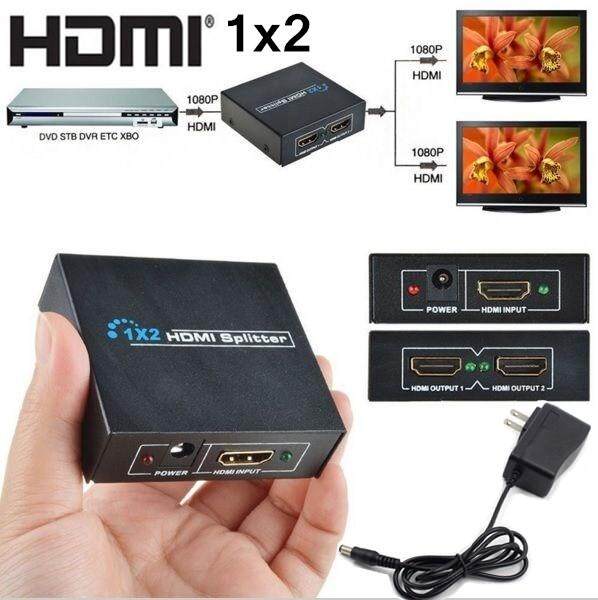 2 Output 1 Input HDMI Splitter Amplifier 2 Way Switch Box Hub For PS3 1080P 3D HDTV