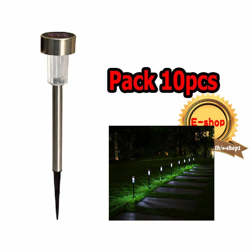 Pack10pcs Solar lightไฟปักสนาม 1 LEDพลังงานแสงอาทิตย์โซล่าเซลล์  แสงขาว