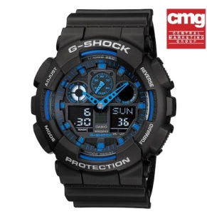 ภาพหน้าปกสินค้าCasio G-Shock รุ่น GA-100-1A2DR นาฬิกาข้อผู้ชาย สายเรซินสีดำ (สินค้าขายดี) - มั่นใจ ของแท้ 100% ประกัน CMG 1 ปีเต็ม ซึ่งคุณอาจชอบสินค้านี้