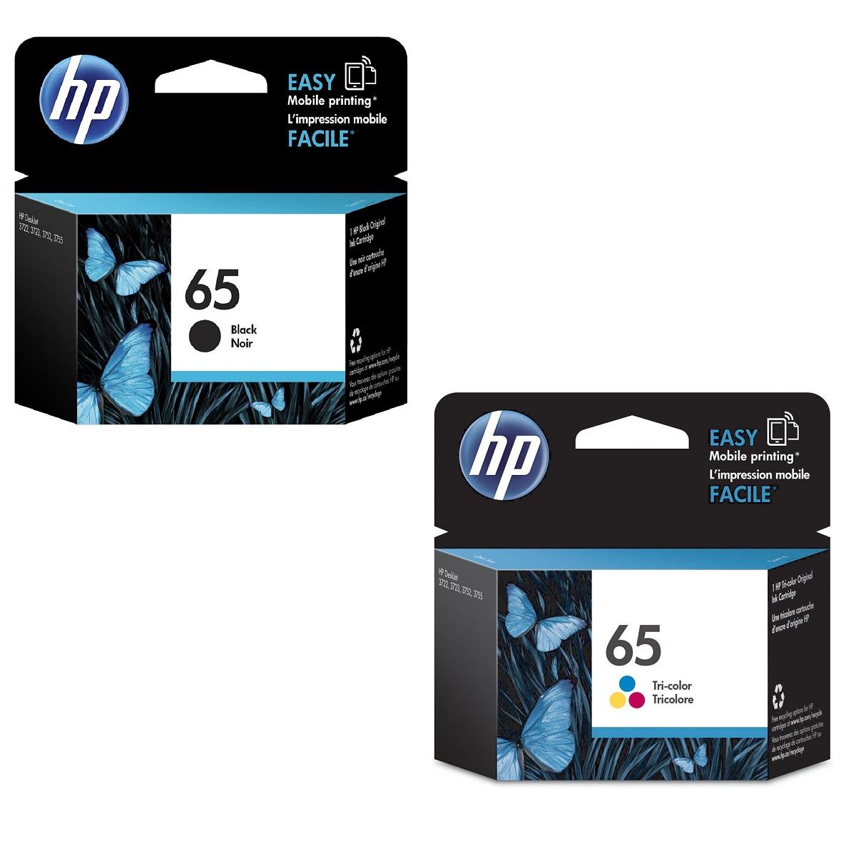 HP 65 BK + 65 CO Ink Cartrige - ดำ 1 สี 1