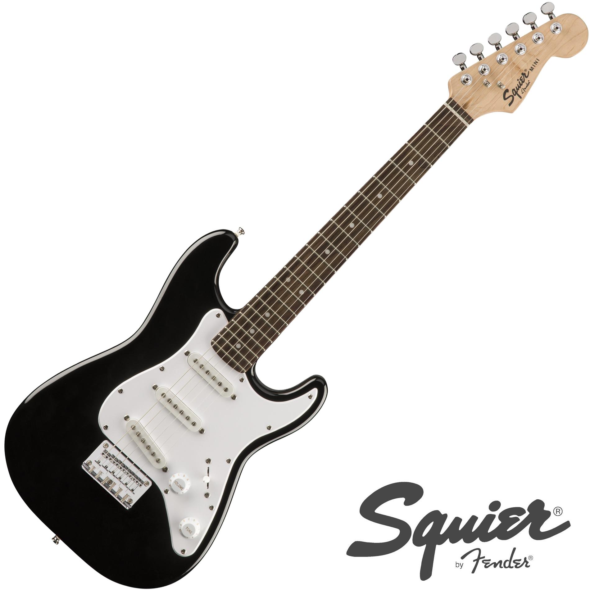 Fender® Squier Mini Strat V2 กีตาร์ไฟฟ้า ขนาดมินิ 20 เฟร็ต (กีตาร์ไฟฟ้าเด็ก เหมาะสำหรับอายุ 8-12 ปี) ** ประกันศูนย์ 1 ปี **