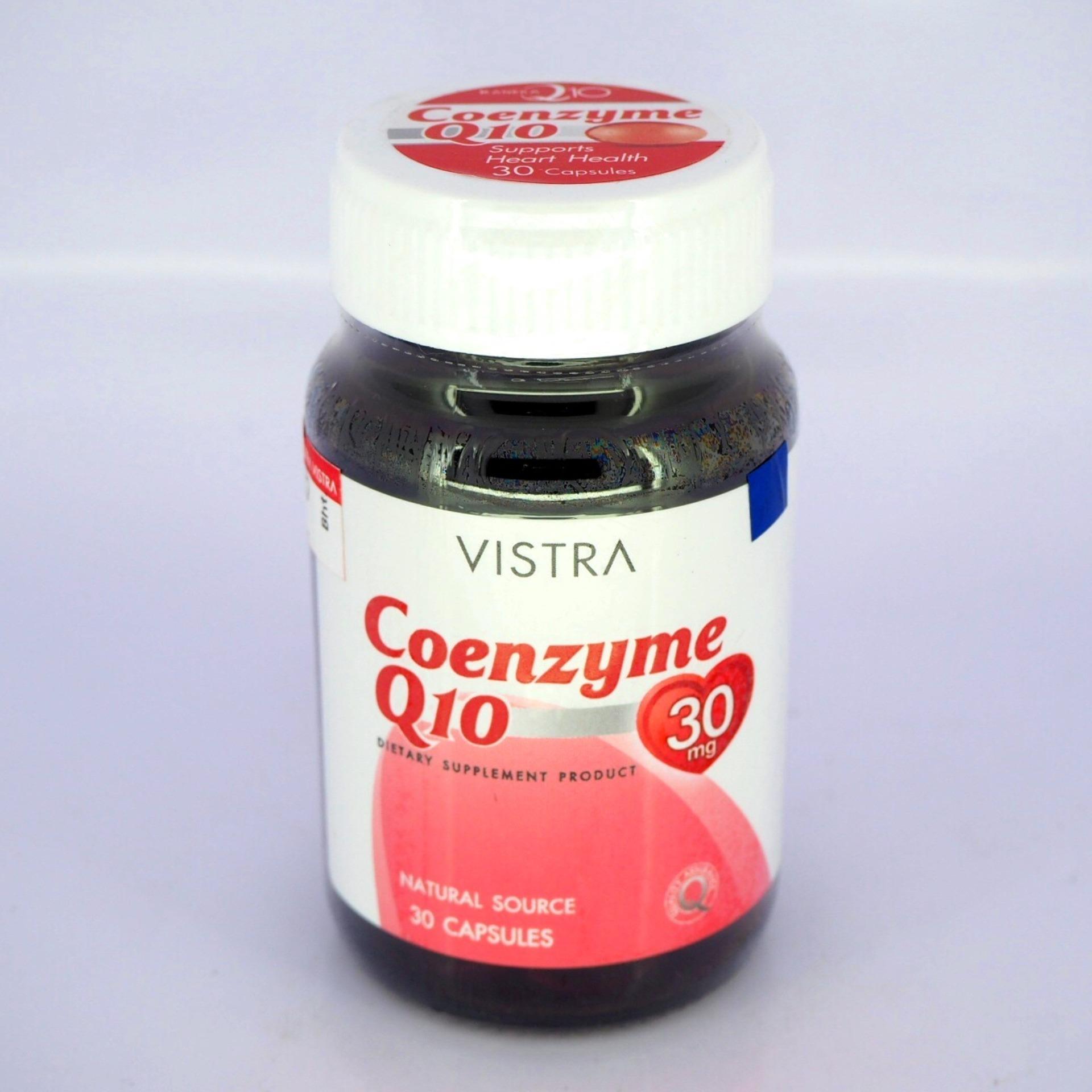 Vistra Coenzyme Q10 30mg (30แคบซูล) วิสทร้า โคเอ็นไซม์คิวเท็น (30แคบซูล)