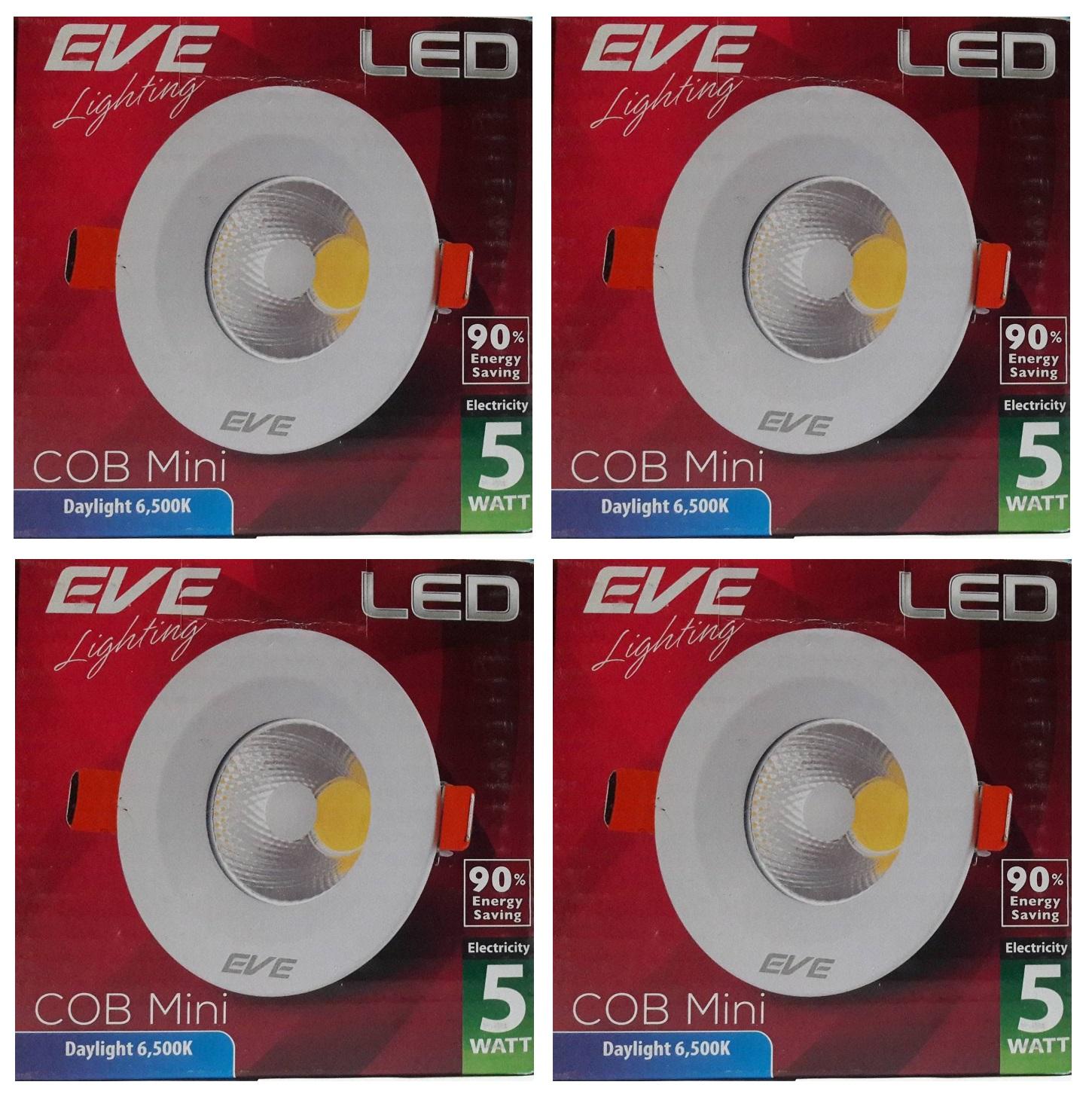 EVE โคมดาวน์ไลท์ LED MINI หน้ากลม 5W Daylight