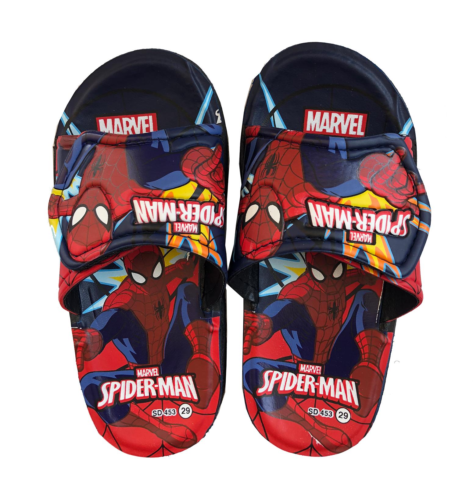 รองเท้าแตะแบบสวมลาย Spider-Man ลิขสิทธิ์แท้ ขนาดเด็กเล็ก (คละสี เขียว-ส้ม-แดง-ฟ้า-กรมท่า)