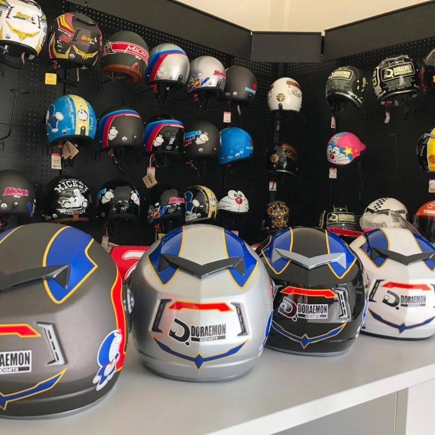 หมวกกันน็อคแบบเต็มใบไม่ปิดคาง ลายลิขสิทธิ์แท้โดราเอม่อน - DORAEMON  รุ่น RACER 04  มี 4 สี