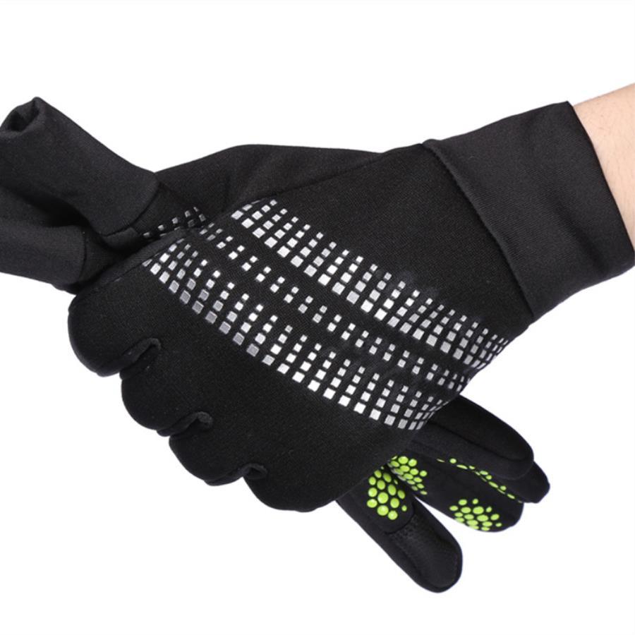 ฤดูใบไม้ร่วงฤดูหนาวจักรยานถุงมือเต็มนิ้วสัมผัสหน้าจอกลางแจ้งกำมะหยี่สกีรถจักรยานยนต์ไฟฟ้า อุปกรณ์ขี่ม้า ( L )