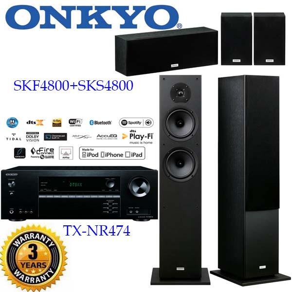 Onkyo TX-NR474 + SKF4800 + SKS4800