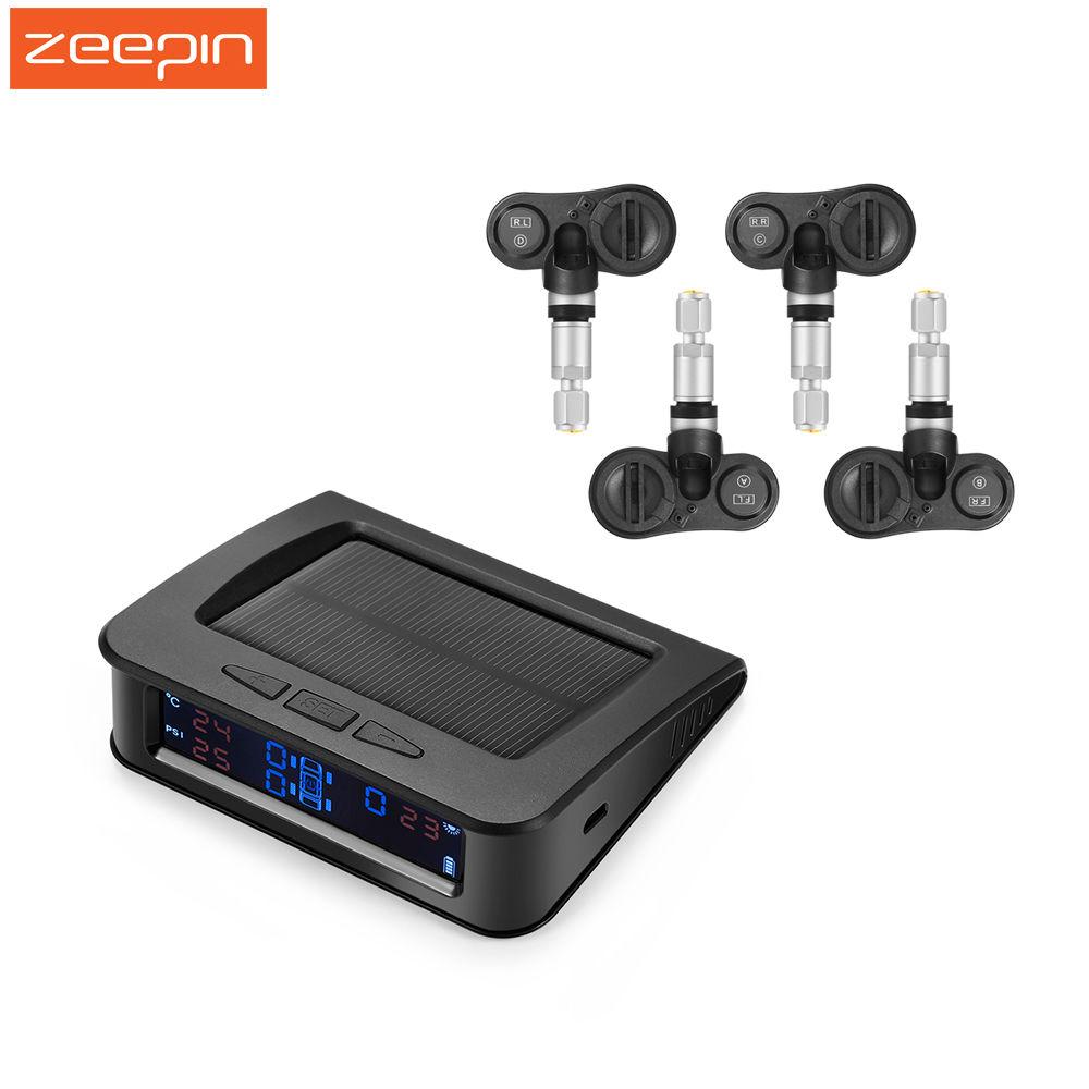 ZEEPIN C220 Solar Powered รถ TPMS ความดันยางระบบควบคุม 4 เซ็นเซอร์ภายใน - INTL ZEEPIN C220 Solar Powered รถ TPMS ความดันยางระบบควบคุม 4 เซ็นเซอร์ภายใน - INTL