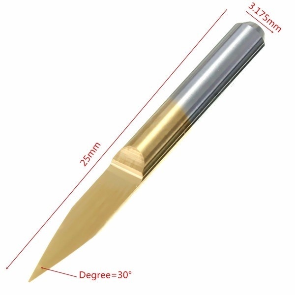 5 Pcs Carbide PCB Engraving Bit CNC Router Tool 90° 0.2mm