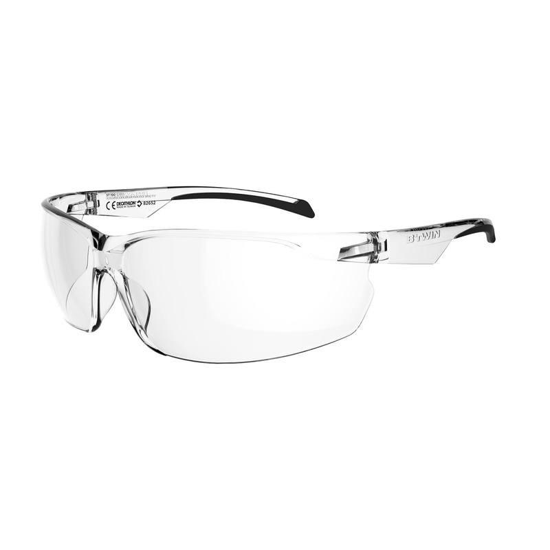 B'TWIN แว่นกันแดด แว่นตากันแดด แว่นกันแดดชาย แว่นกันแดดหญิง ปั่นจักรยานสำหรับผู้ใหญ่รุ่น CYCLING 100 ประเภท 0 (เลนส์ใส)