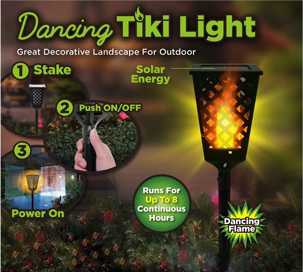 Dancing Tiki Light ไฟปักสนามโซล่าเซลล์ ไฟสนาม โคมไฟ พลังงานแสงอาทิตย์