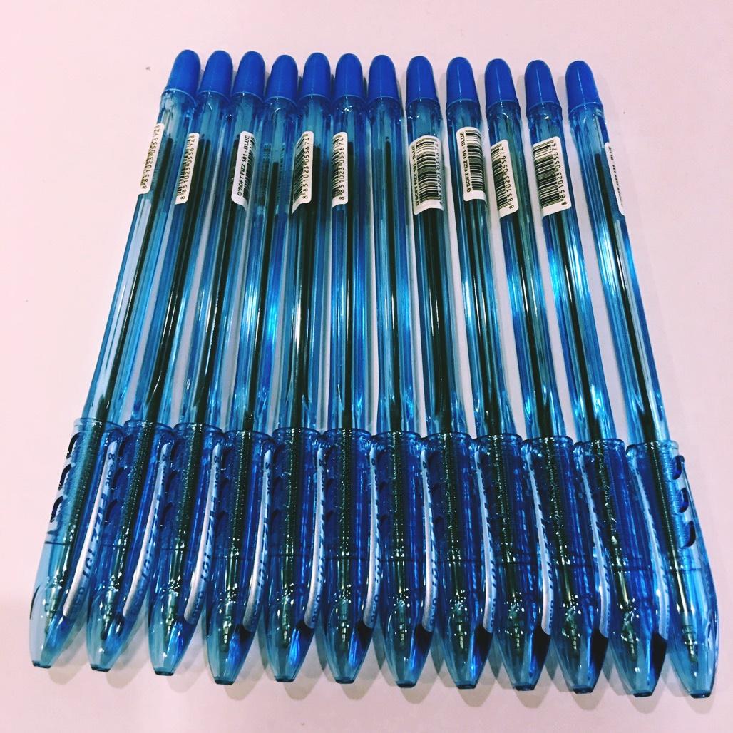 VIDA552 ปากกาลูกลื่น จีซอฟท์ ฟิช G’soft FIZZ101 0.38 มม. สีน้ำเงิน (12ด้าม)