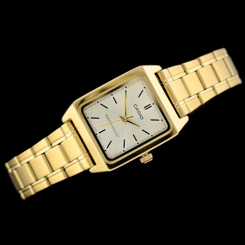 Hot!! นาฬิกา CASIO รุ่น LTP-V007G-9E  นาฬิกาสำหรับผู้หญิง สายสแตนเลส สีทอง หน้าปัดเหลี่ยม - มั่นใจ ของแท้ 100% ประกันศูนย์ 1 ปีเต็ม
