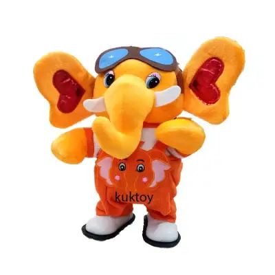 patipan toy ของเล่น ช้าง ช้างเดินได้ สีเหลือง 801E