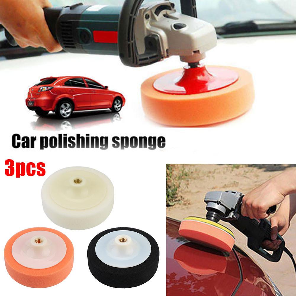 5Pcs 7/'/' Sponge Foam Waffle Polishing Buffer Pad Kit For Auto Car Truck Polisher