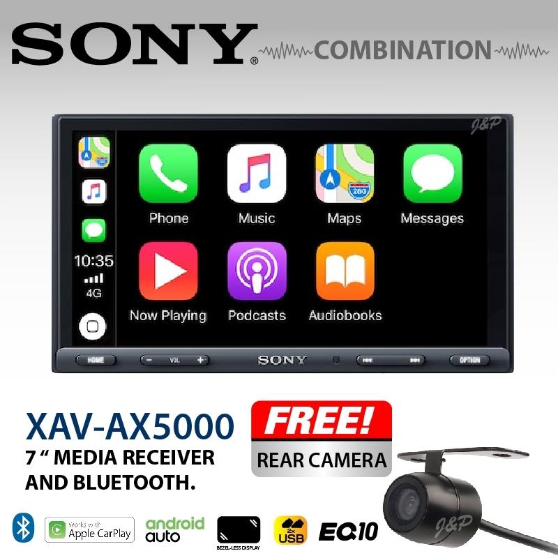 SONY XAV-AX5000 รองรับ ANDROID AUTO วิทยุติดรถยนต์ จอ2DIN (แบบไม่ใช้แผ่น) มีบลูทูธ 6.95นิ้ว แถมฟรี VR SMARTCAM กล้องมองหลัง อย่างดี ชัดทั้งกลางวัน และ กลางคืน