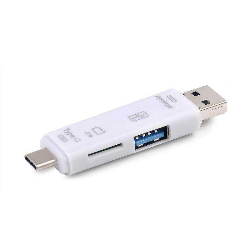 Type C / USB / Micro USB SD TF Memory Card Reader OTG Adapter 5 in 1 USB 3.1