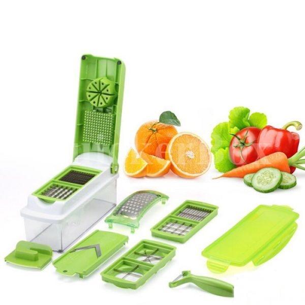 อุปกรณ์เครื่องครัว ชุดหั่นผักและผลไม้ เอนกประสงค์ (สีเขียว)