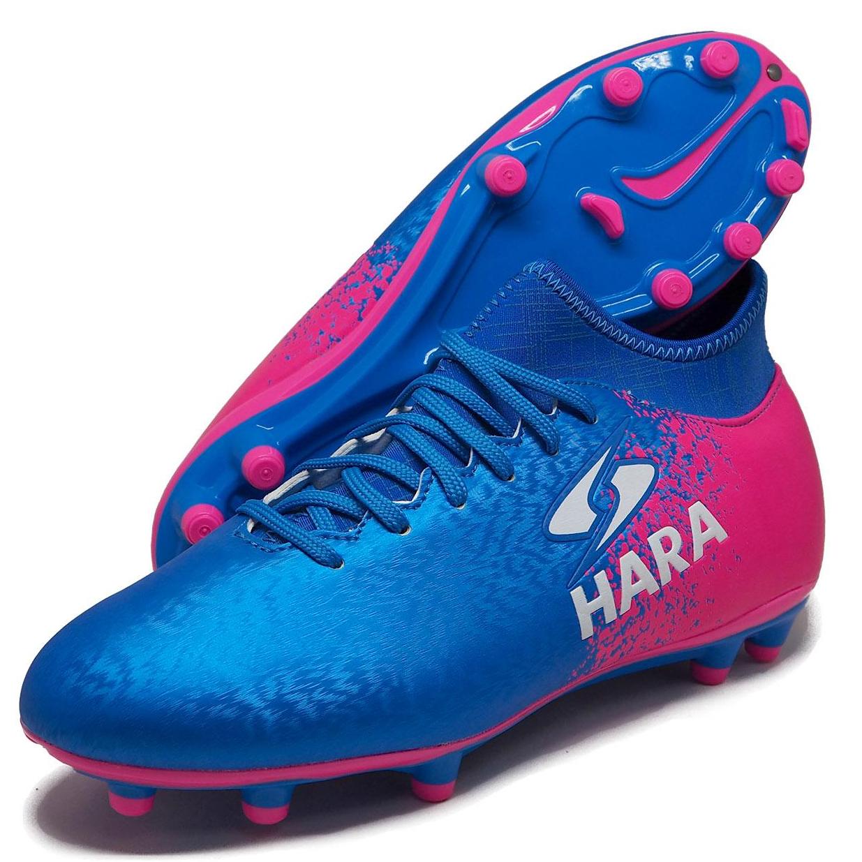 HARA Sports รองเท้าฟุตบอล รองเท้าสตั๊ด รุ่น F88 สีน้ำเงิน-ชมพู