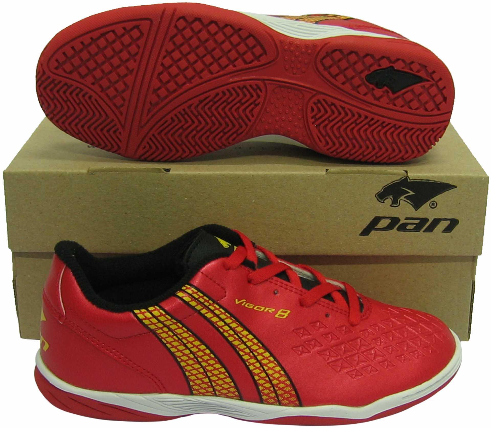รองเท้ากีฬา รองเท้าฟุตซอลเด็ก PAN PF-14S4 VIGOR 8 S JR ELVALOY แดงเหลือง