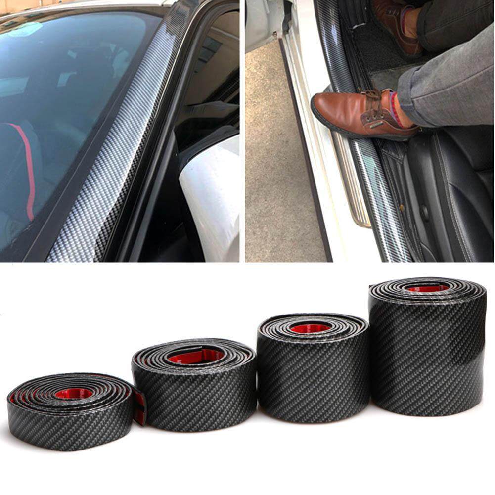 3CM*1M  Car Carbon Fiber Rubber Edge Guard Strip Door Sill Protector Accessories