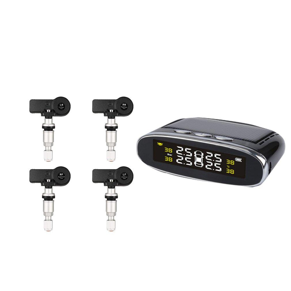 ELEC พลังงานแสงอาทิตย์ LCD รถ TPMS เวลาการตรวจสอบแรงดันยางรถยนต์ระบบสัญญาณเตือนภัย ELEC พลังงานแสงอาทิตย์ LCD รถ TPMS เวลาการตรวจสอบแรงดันยางรถยนต์ระบบสัญญาณเตือนภัย