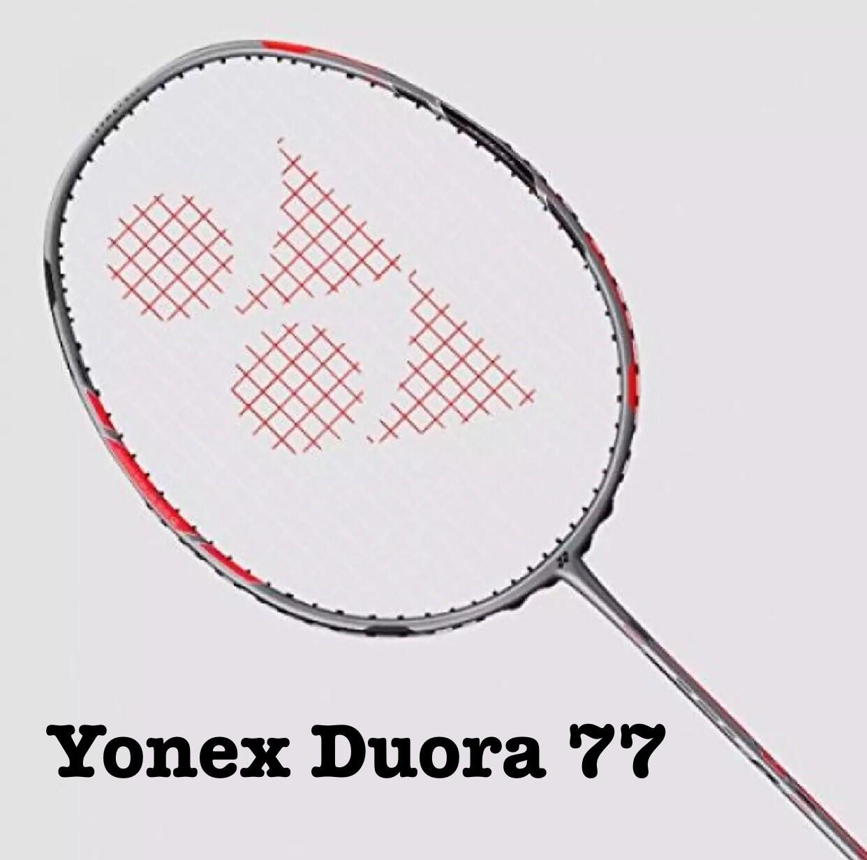 Original Yonex Duora 77 badminton racket with free string and free grip